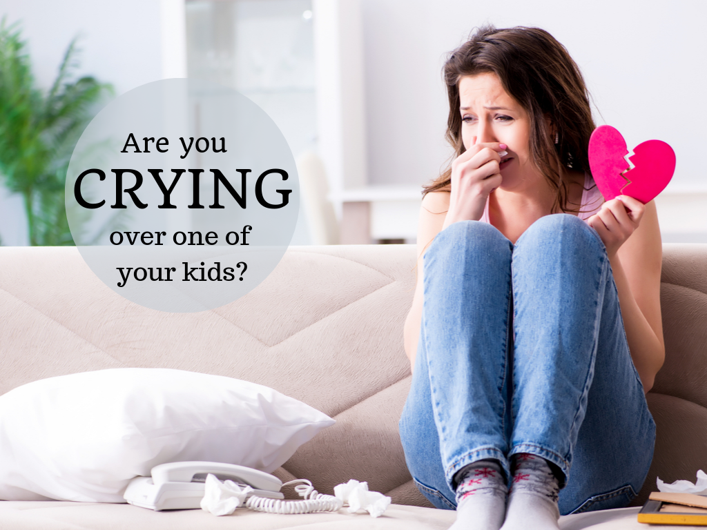 crying over one of your kids