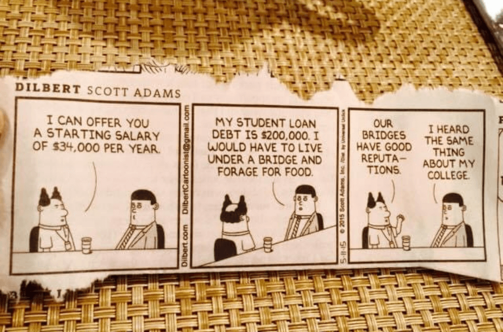 Dilbert NAILS IT in this Conversation About Student Loan Debt